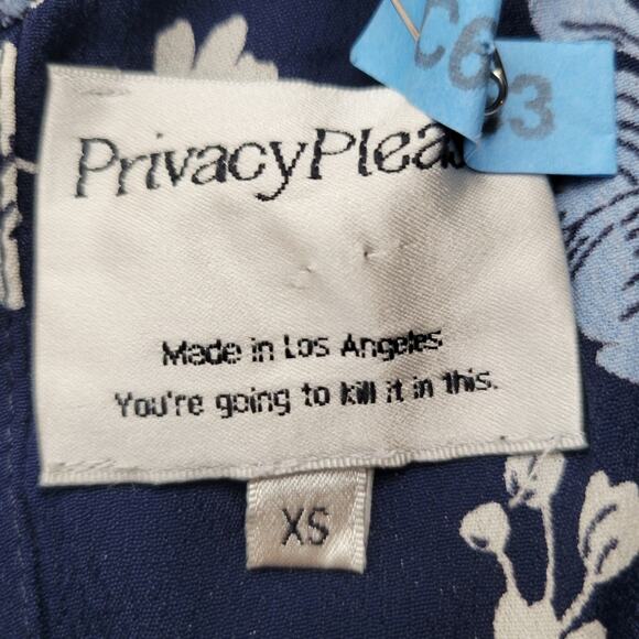 Revolve Privacy Please Lexington Swing Dress Athena Blue Print Size XS - Picture 5 of 6